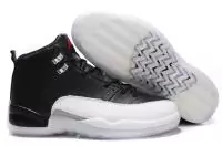 sport air jordan 12 hommes basketball chaussures discount noir blance